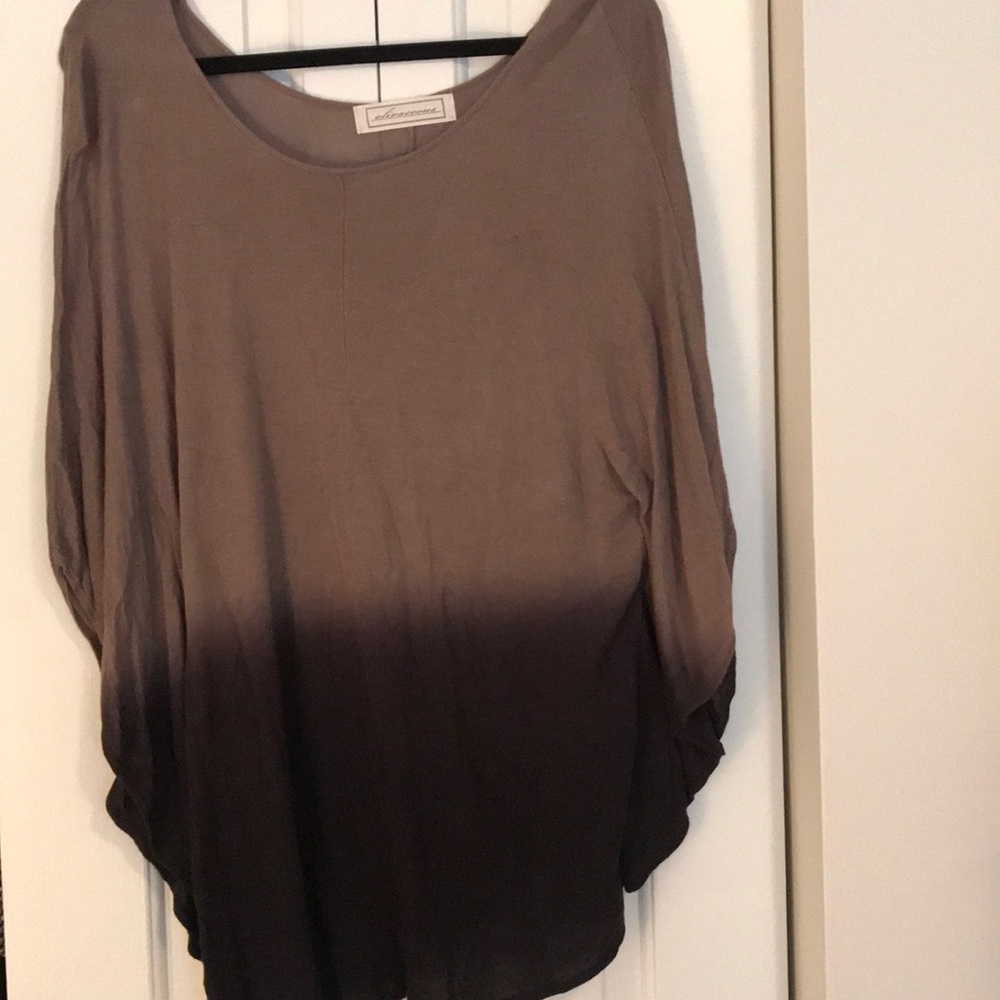 Olivaceous Dolman Ombré Top